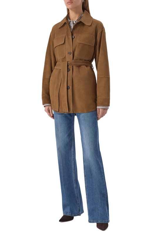 Замшевая куртка Brunello Cucinelli MPCAI7452P Коричневый  MPCAI7452P Фото 2