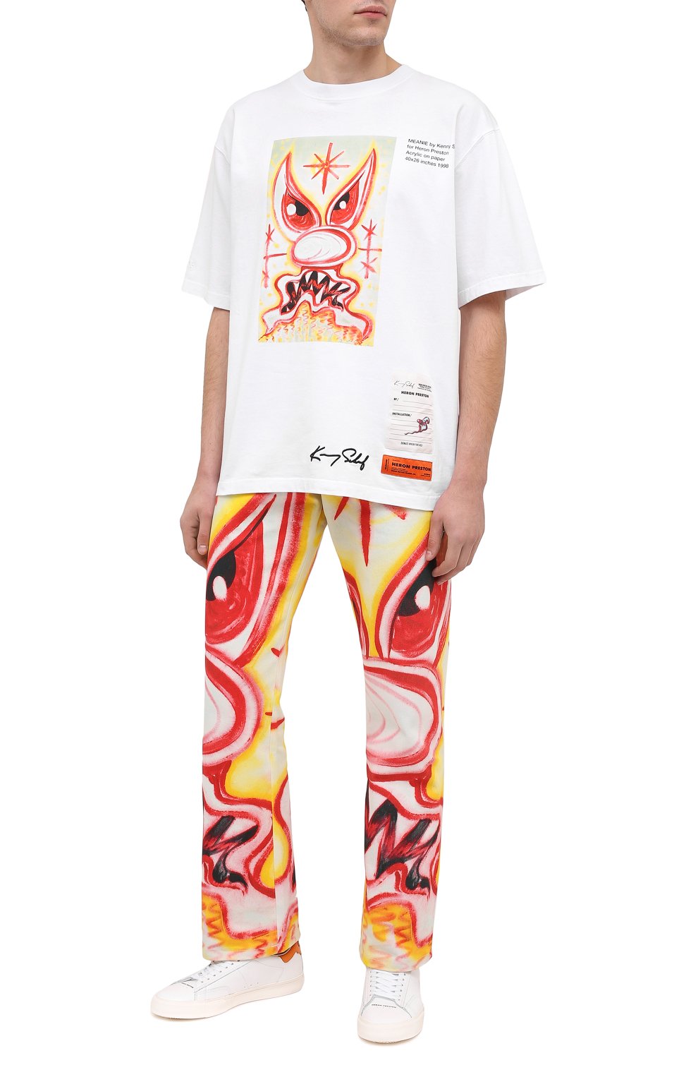 Хлопковая футболка heron preston x kenny scharf HERON PRESTON, арт. HMAA019F20JER0160130, фото 2