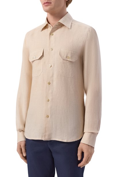 Льняная рубашка KITON, арт. UCWMH0928605, фото 3