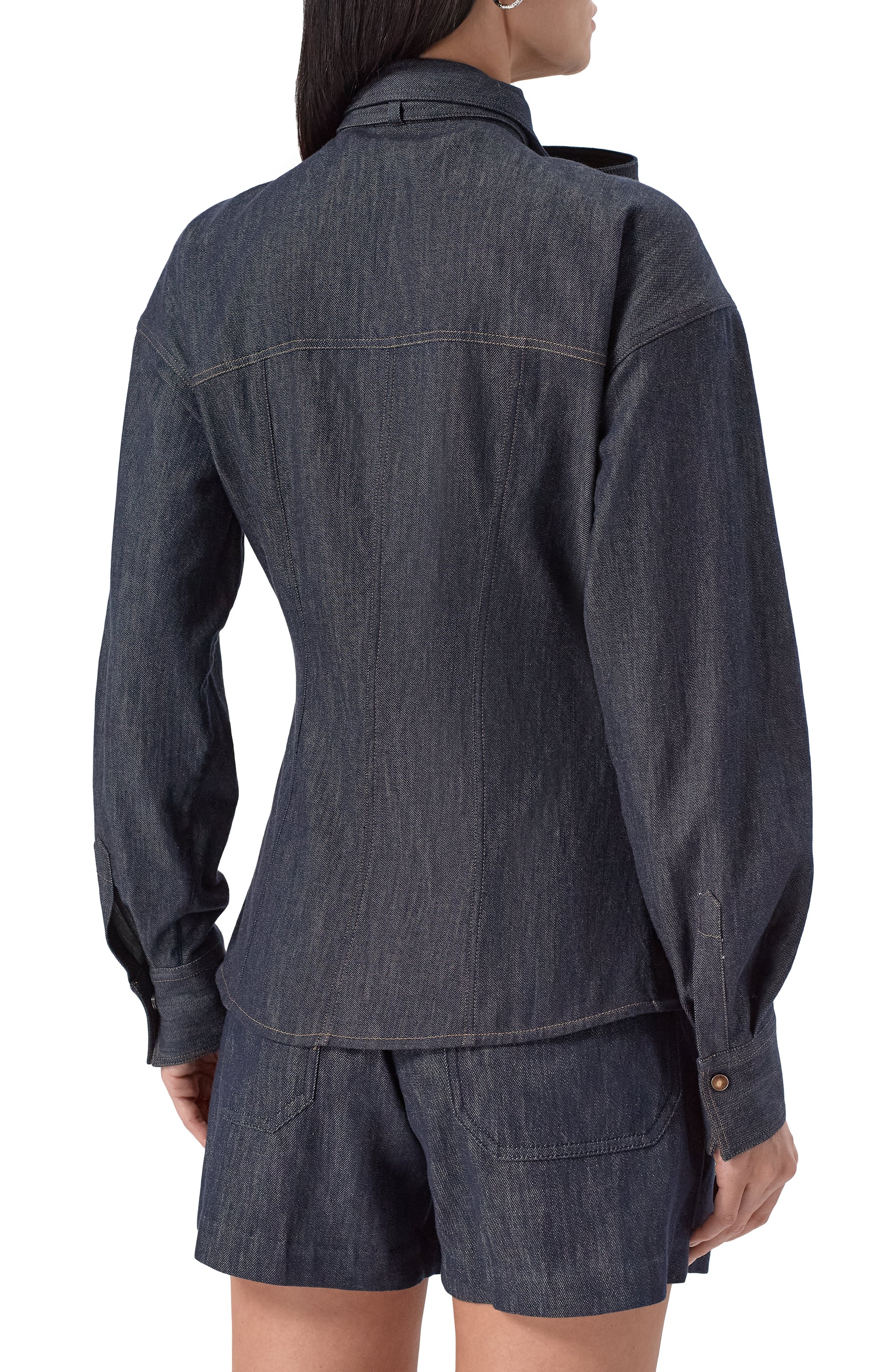 Джинсовая блузка BRUNELLO CUCINELLI, арт. MP792MY506, фото 4