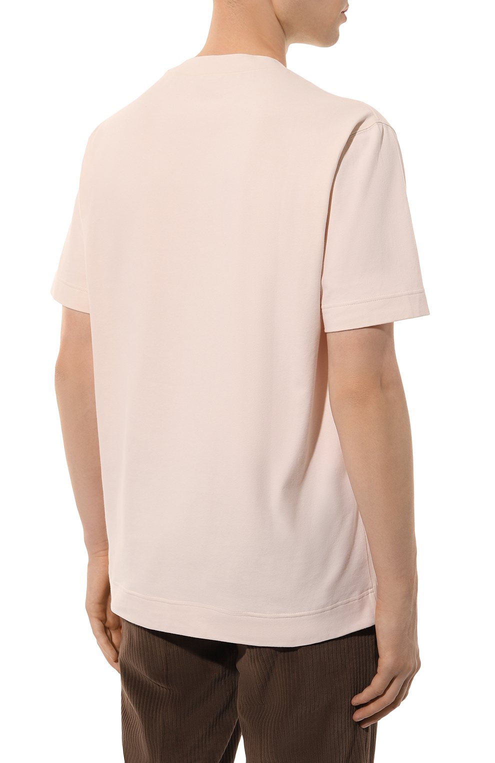 Хлопковая футболка CIRCOLO 1901 светло-розового цвета по цене 13950 руб., арт. CN4476, фото 4 Хлопковая футболка CIRCOLO 1901, арт. CN4476, фото 4