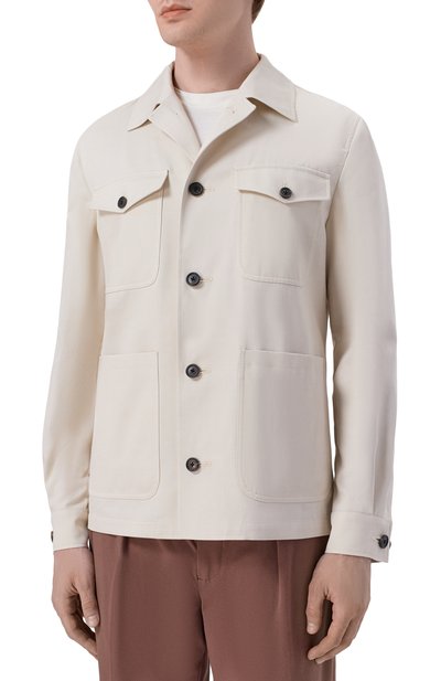 Хлопковый пиджак CORNELIANI кремового цвета по цене 129500 руб., арт. 27XL53/2714200, фото 3 Хлопковый пиджак CORNELIANI, арт. 27XL53/2714200, фото 3