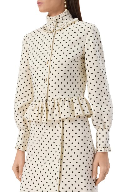 Жакет из вискозы VALENTINO кремового цвета по цене 398000 руб., арт. 6B0CE4A098S, фото 3 Жакет из вискозы VALENTINO, арт. 6B0CE4A098S, фото 3