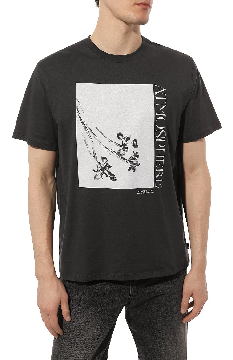 Хлопковая футболка bryce crew AG ADRIANO GOLDSCHMIED, арт. 70240LXYP/ATINKS, фото 3