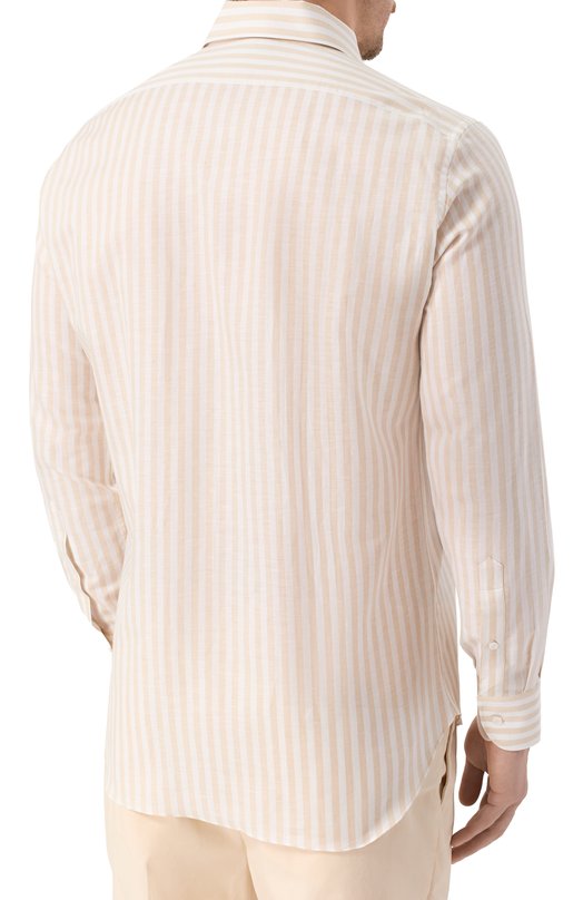 Рубашка из хлопка и льна MVST M0RBIDA/R0BERT0/R0UND/300-C0TT0N/LINEN Бежевый  M0RBIDA/R0BERT0/R0UND/300-C0TT0N/LINEN Фото 4