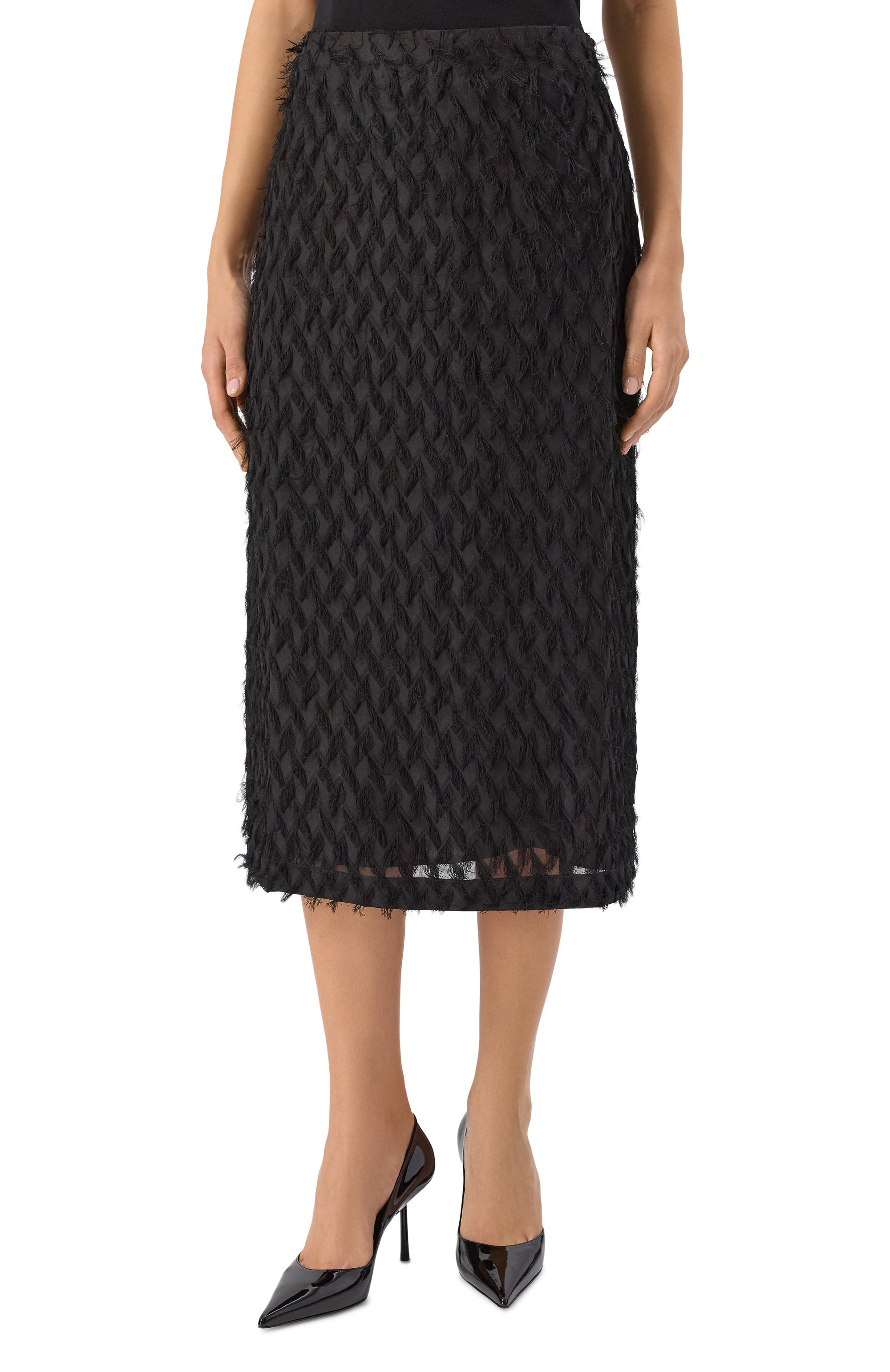 Юбка HUGO черного цвета по цене 23950 руб., арт. 50547230, фото 3 Юбка HUGO, арт. 50547230, фото 3