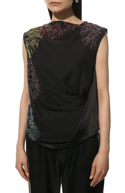 Шелковый топ DRIES VAN NOTEN, арт. 221-030789-4292, фото 3