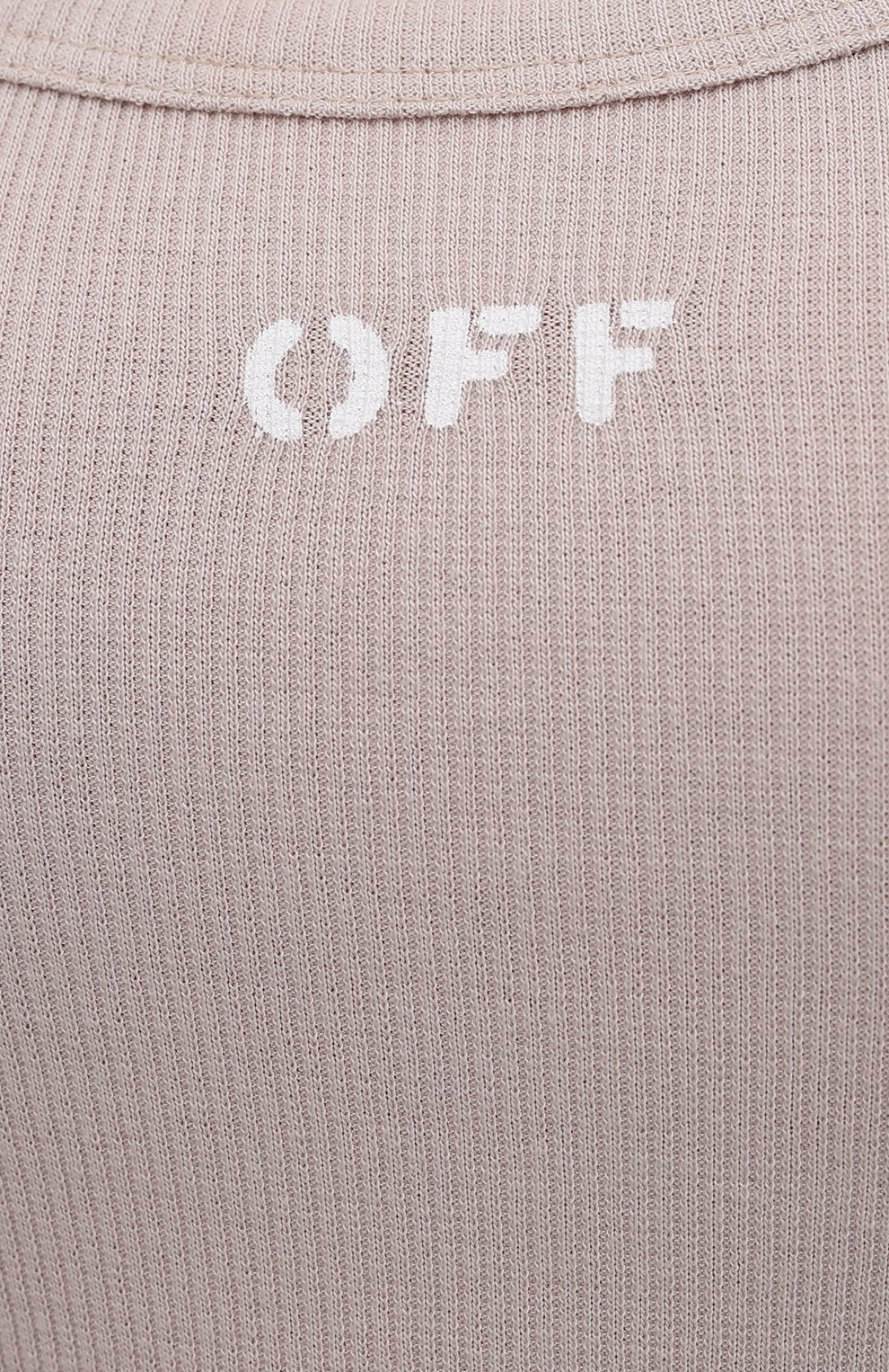 Хлопковая майка OFF-WHITE серого цвета по цене 27150 руб., арт. 0WAD072S21JER001, фото 5 Хлопковая майка OFF-WHITE, арт. 0WAD072S21JER001, фото 5