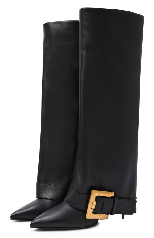 Кожаные сапоги Anthem 75 Balmain FN1TA143/LVIT Чёрный FN1TA143/LVIT