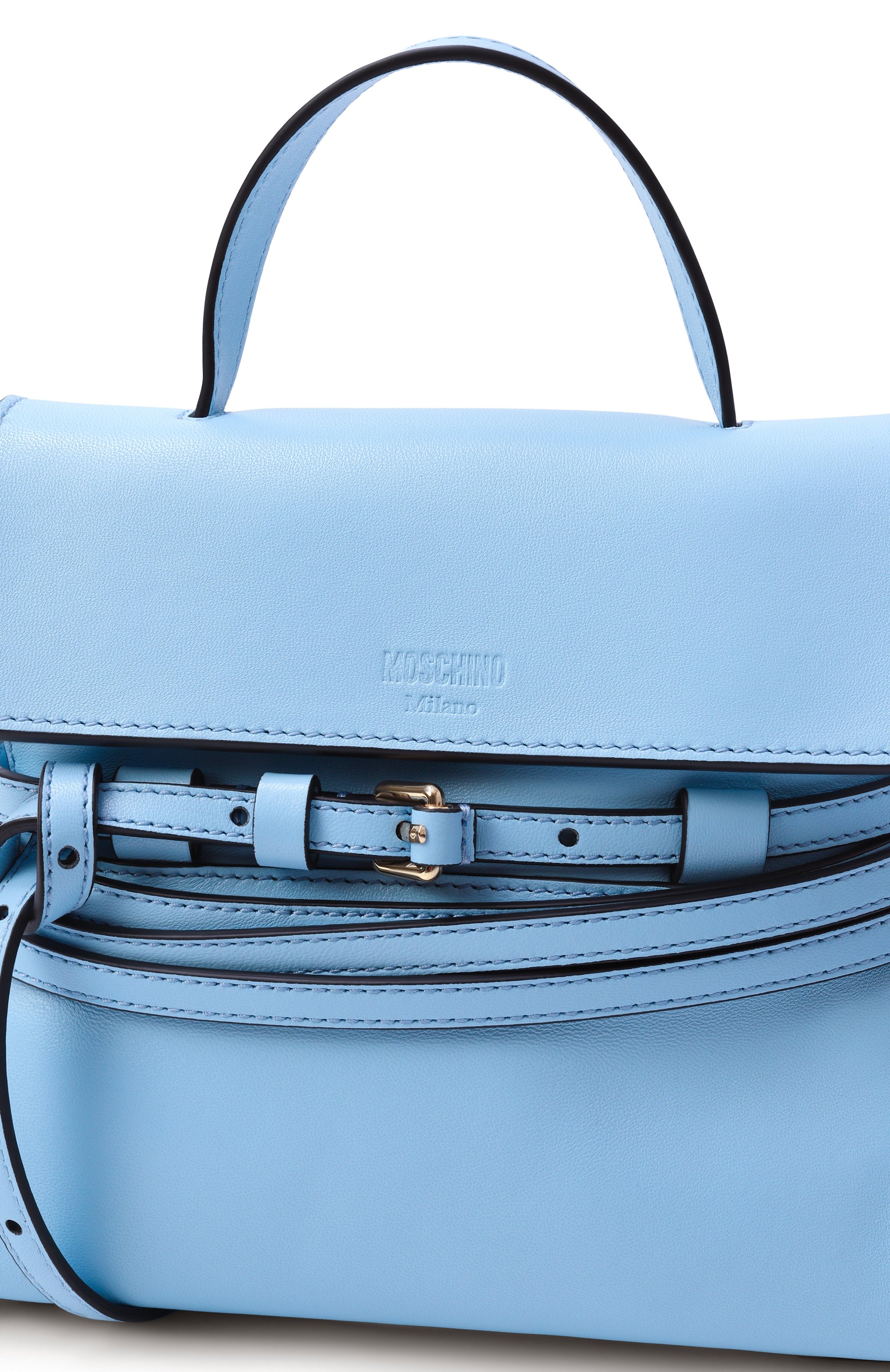 Сумка tie me small MOSCHINO голубого цвета по цене 125500 руб., арт. MC4163PP10/0A0, фото 6 Сумка tie me small MOSCHINO, арт. MC4163PP10/0A0, фото 6