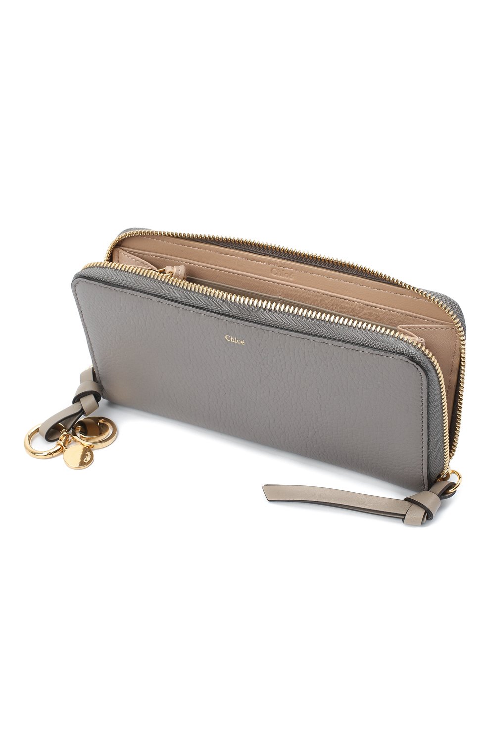 Кожаный кошелек alphabet CHLOÉ серого цвета по цене 67600 руб., арт. CHC17AP941H9Q, фото 3 Кожаный кошелек alphabet CHLOÉ, арт. CHC17AP941H9Q, фото 3
