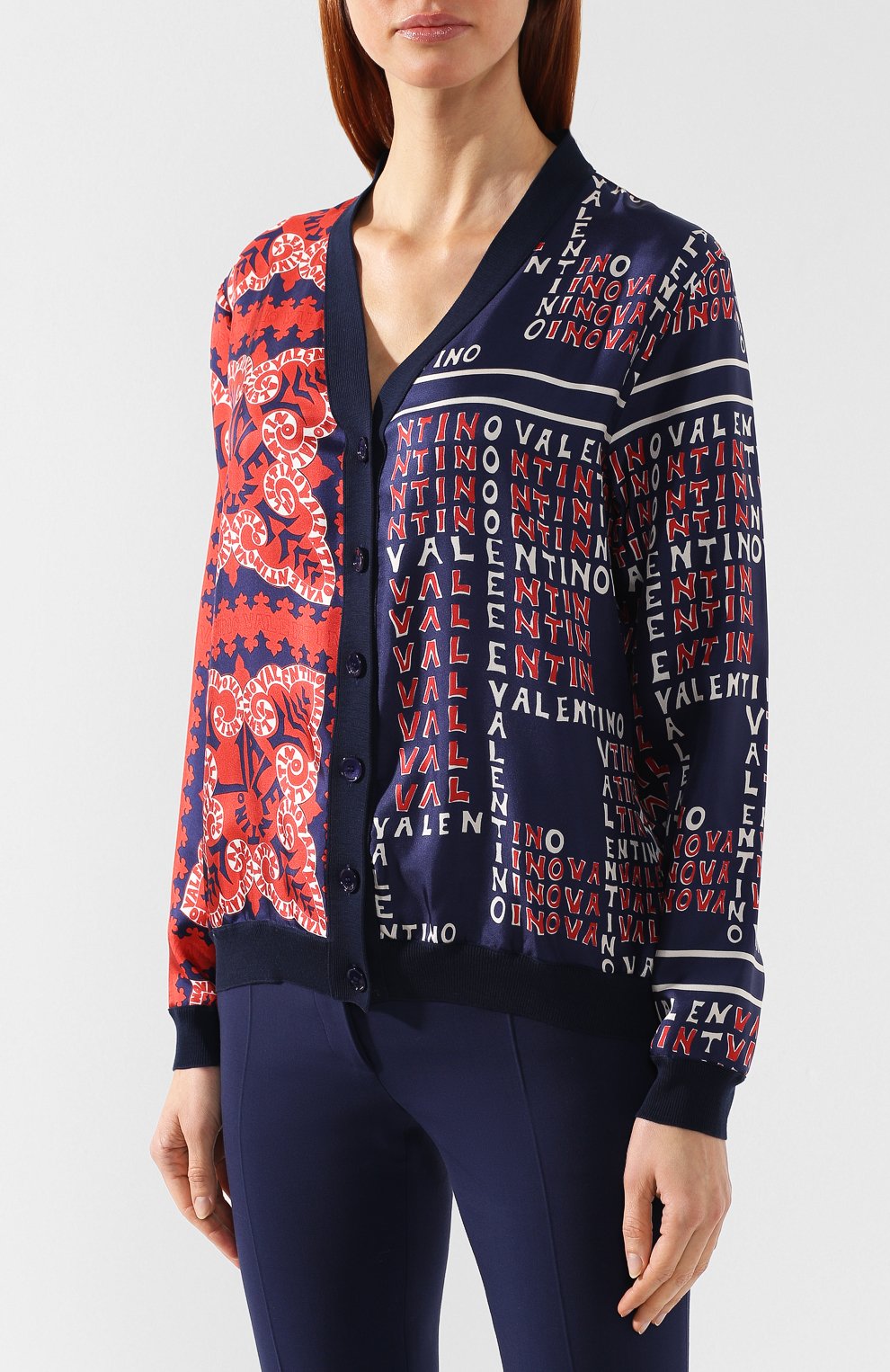 Кардиган из смеси шелка и шерсти VALENTINO, арт. RB3KA00BDCG, фото 3
