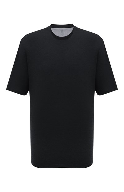 Футболка из шелка и хлопка BRUNELLO CUCINELLI, арт. MTB371308, фото 1