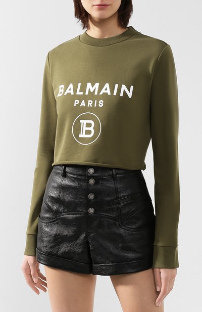 Хлопковый пуловер BALMAIN, арт. TF13641/I384, фото 3