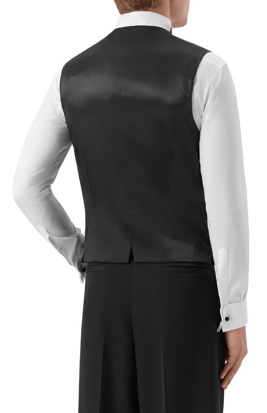 Жилет из шерсти и шелка Dolce & Gabbana G713MT/GJ865 Чёрный  G713MT/GJ865 Фото 4