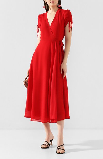 Платье-миди POLO RALPH LAUREN красного цвета по цене 31350 руб., арт. 211800190, фото 2 Платье-миди POLO RALPH LAUREN, арт. 211800190, фото 2