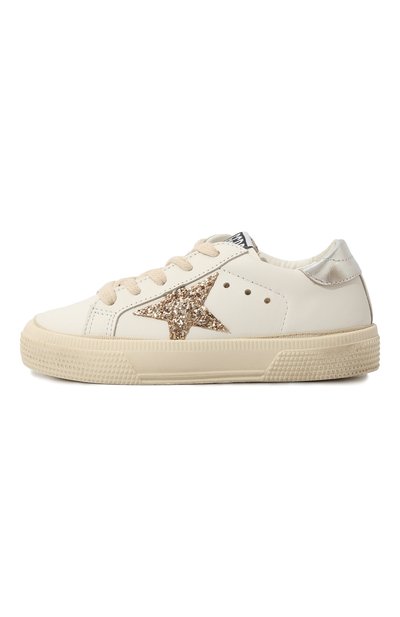 Кожаные кеды may GOLDEN GOOSE DELUXE BRAND белого цвета по цене 23550 руб., арт. GJF00112.F004813, фото 2 Кожаные кеды may GOLDEN GOOSE DELUXE BRAND, арт. GJF00112.F004813, фото 2