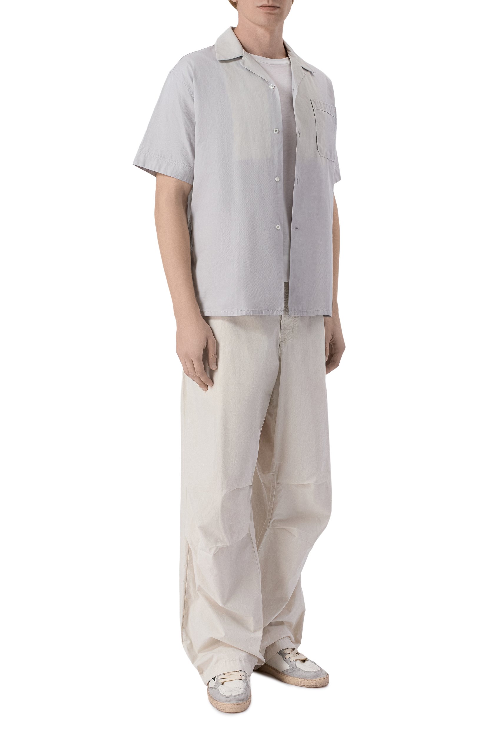 Хлопковая рубашка MAISON MARGIELA серого цвета по цене 89950 руб., арт. S50DR0014/M35688, фото 2 Хлопковая рубашка MAISON MARGIELA, арт. S50DR0014/M35688, фото 2