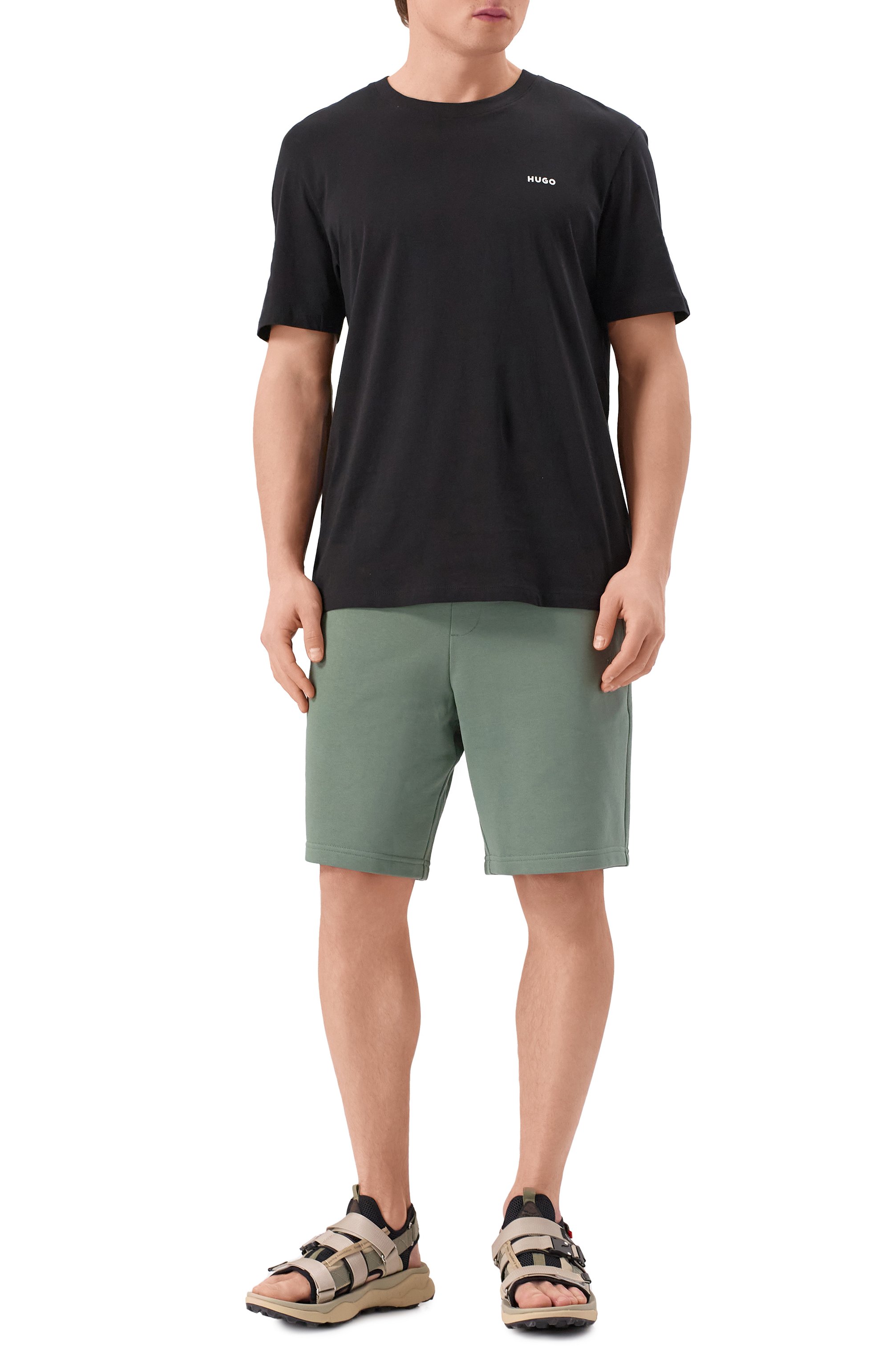 Хлопковые шорты HUGO зеленого цвета по цене 10950 руб., арт. 50530696, фото 2 Хлопковые шорты HUGO, арт. 50530696, фото 2