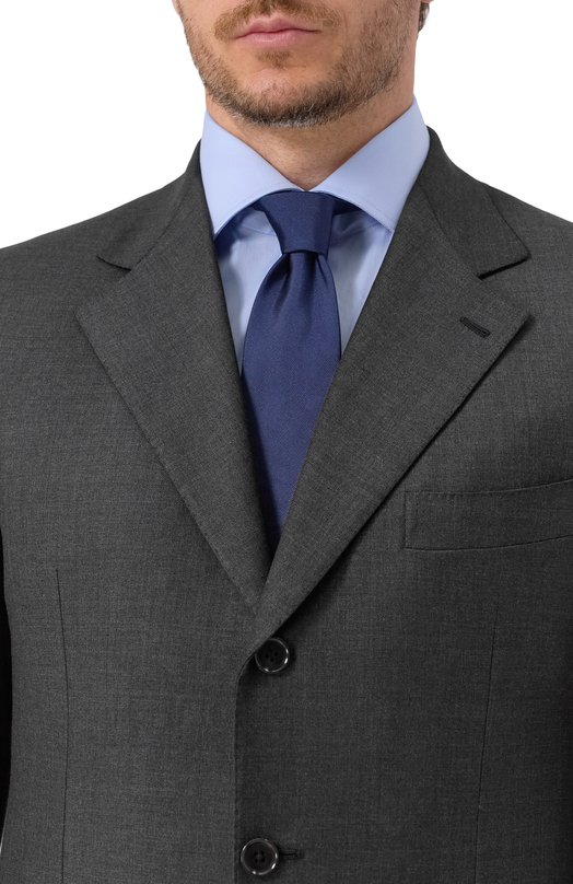 Шелковый галстук Corneliani 26U302-2620300 Синий  26U302-2620300 Фото 2