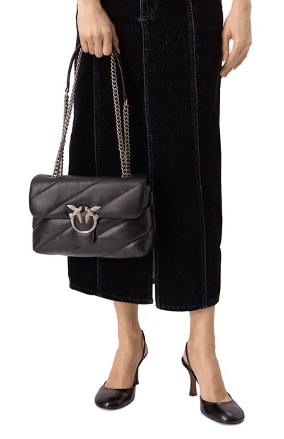 Сумка love puff classic PINKO черного цвета по цене 43900 руб., арт. 100038/A0F2, фото 2 Сумка love puff classic PINKO, арт. 100038/A0F2, фото 2