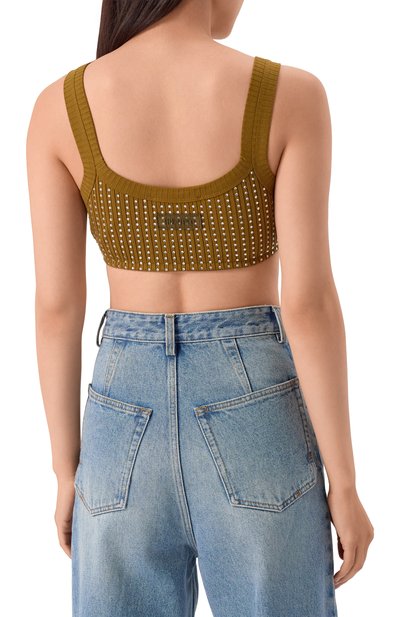 Топ с отделкой стразами THE ATTICO, арт. 251WCL00006/JJJ051TR, фото 4