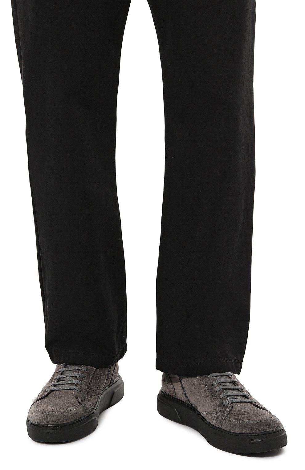 Замшевые кеды BLU BARRETT серого цвета по цене 49600 руб., арт. PHAN-11475.27, фото 3 Замшевые кеды BLU BARRETT, арт. PHAN-11475.27, фото 3