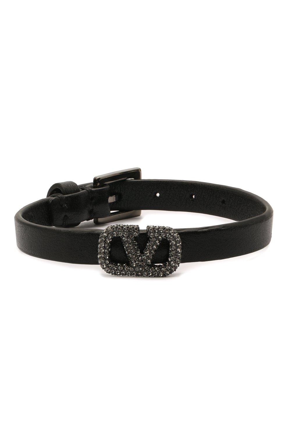 Кожаный браслет vlogo VALENTINO черного цвета по цене 29950 руб., арт. VW2J0H19/VDU, фото 1 Кожаный браслет vlogo VALENTINO, арт. VW2J0H19/VDU, фото 1