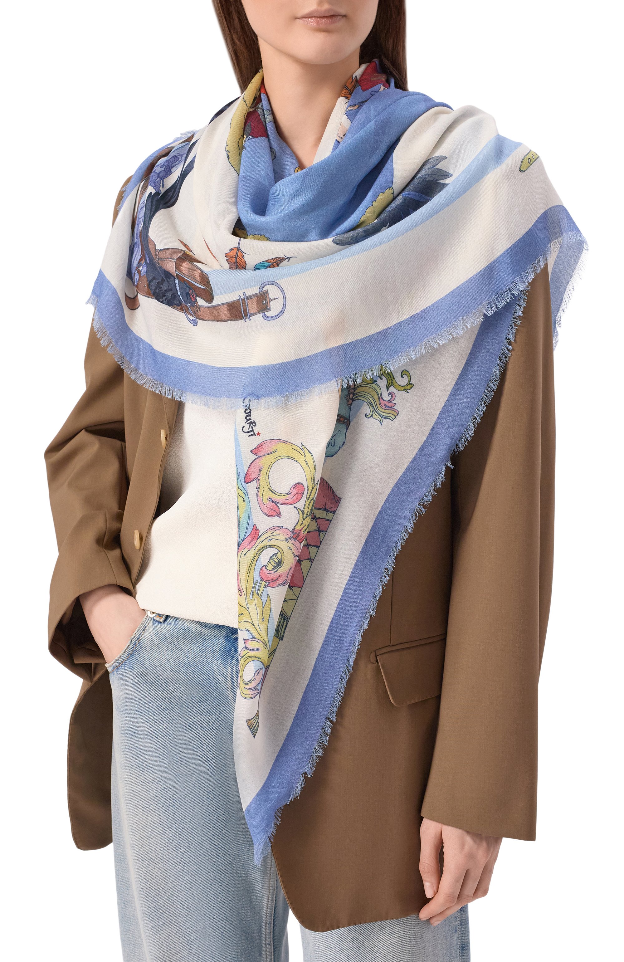 Шаль царская охота GOURJI, арт. 911689/61117, фото 2