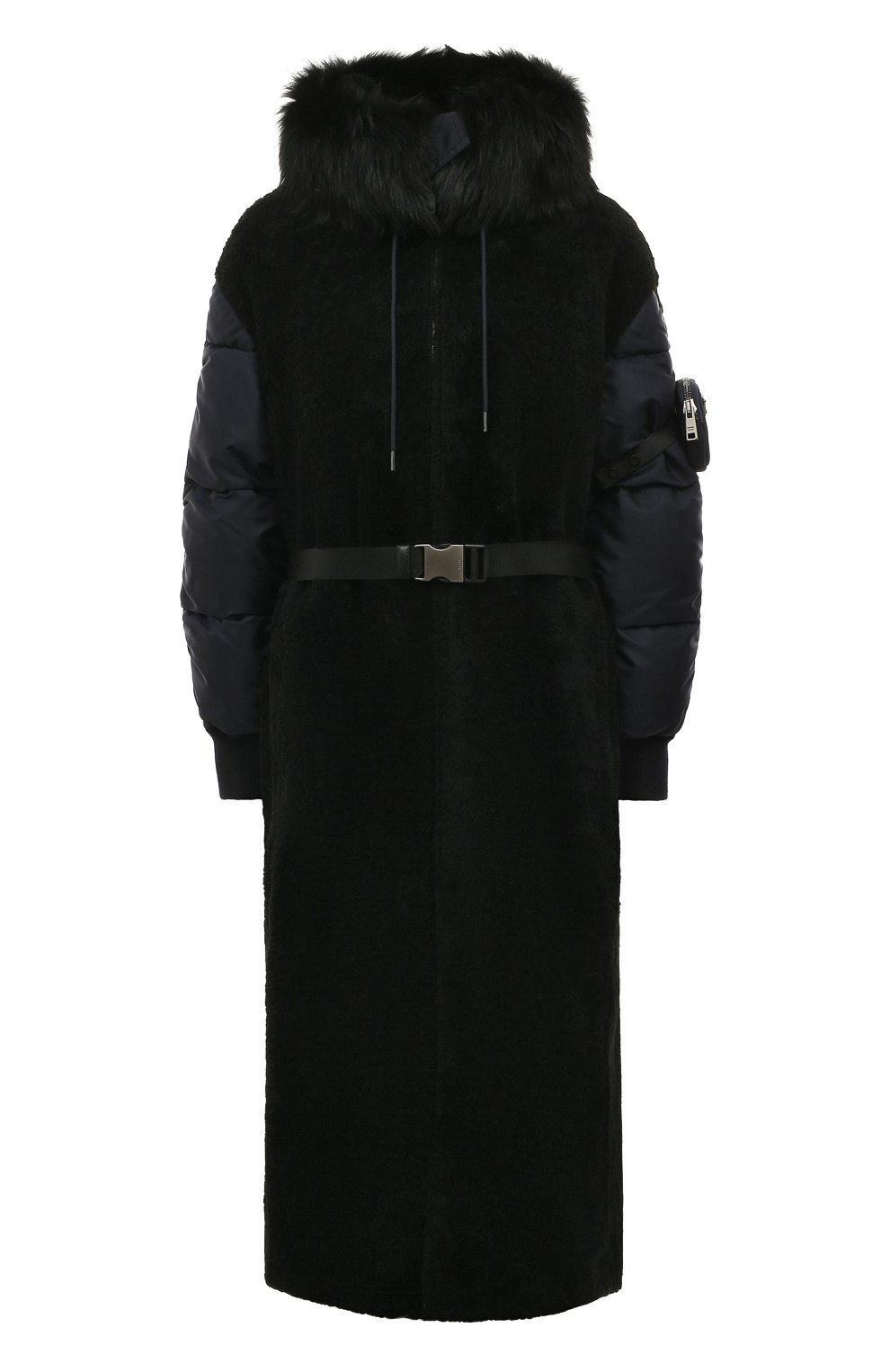 Комбинированная дубленка PRADA черного цвета по цене 1050000 руб., арт. 56985M-1YDY-F0D9M, фото 1 Комбинированная дубленка PRADA, арт. 56985M-1YDY-F0D9M, фото 1