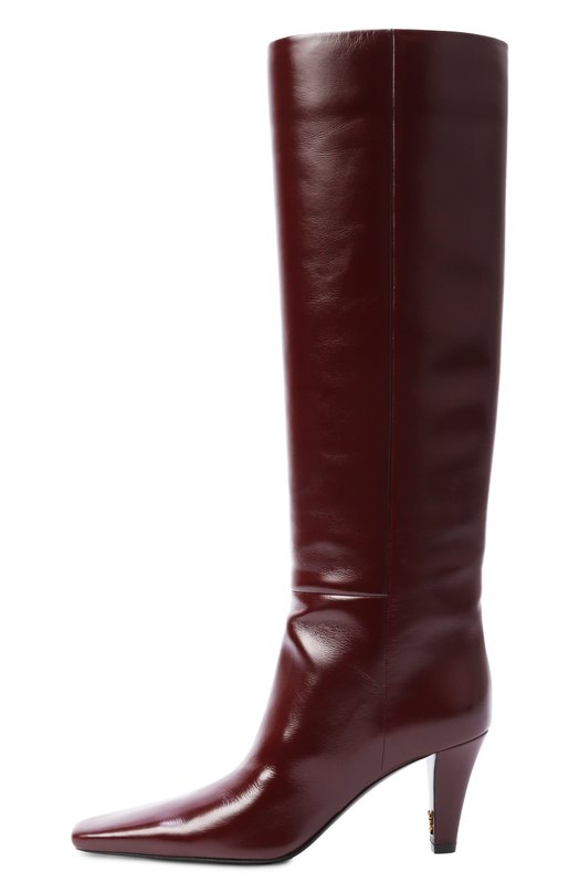 Кожаные сапоги Jill Saint Laurent 839749/AAEHW Бордовый  839749/AAEHW Фото 4