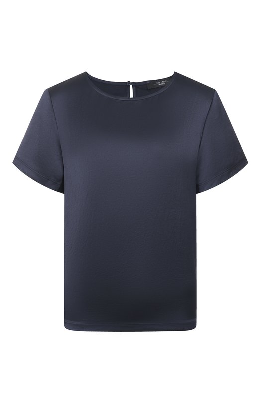 Атласный топ Weekend Max Mara AMBURG0 Синий AMBURG0