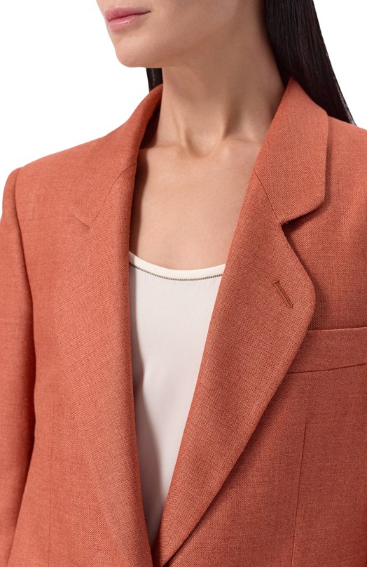 Жакет из шелка и шерсти Giorgio Armani GW002824/TE20034 Оранжевый  GW002824/TE20034 Фото 5