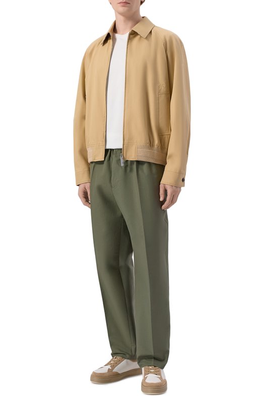 Кожаные кеды Emporio Armani EM004784/AF23198 Кремовый  EM004784/AF23198 Фото 2