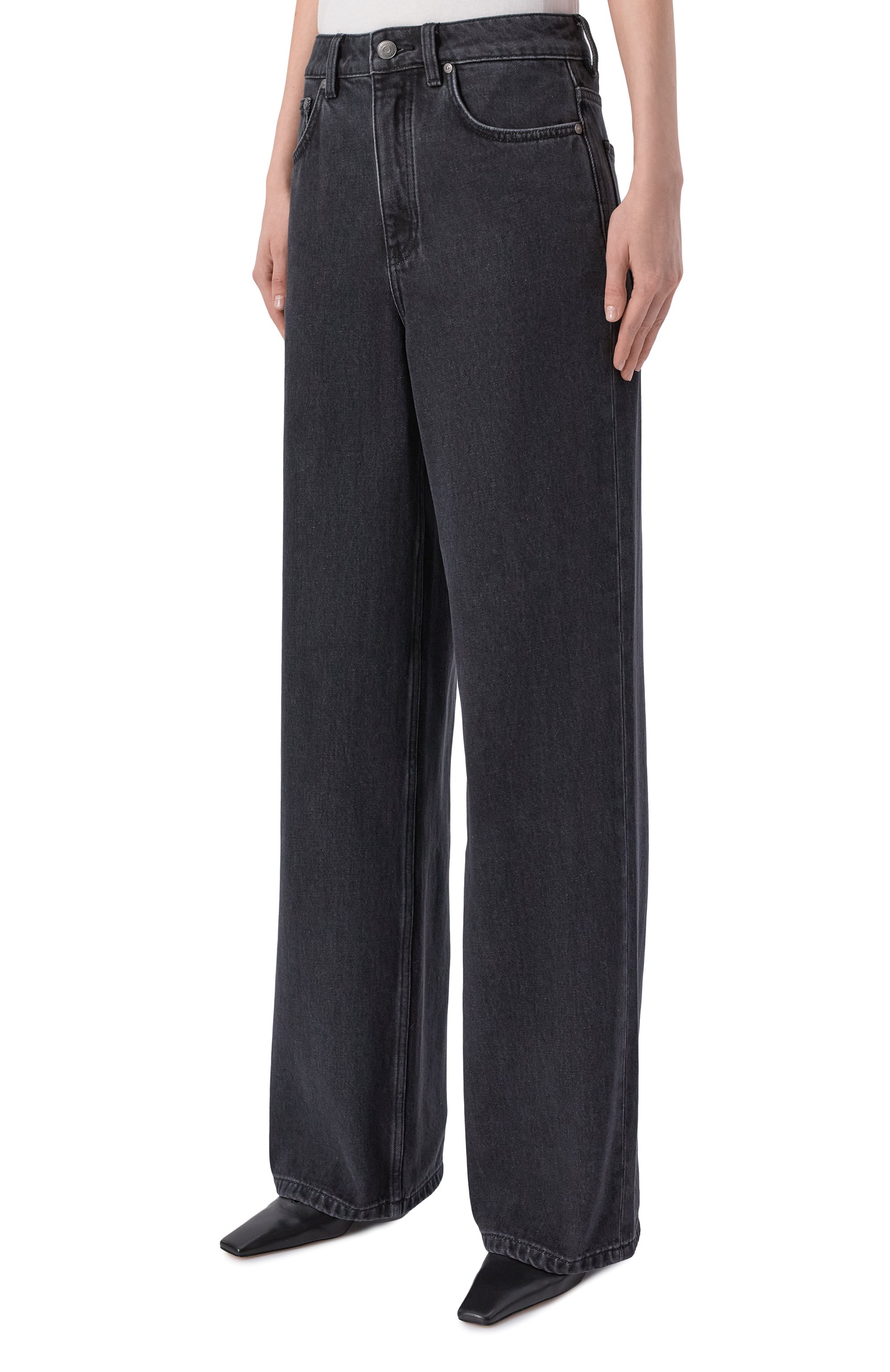 Джинсы wide leg 415 12 STOREEZ темно-серого цвета по цене 17000 руб., арт. 135957, фото 3 Джинсы wide leg 415 12 STOREEZ, арт. 135957, фото 3