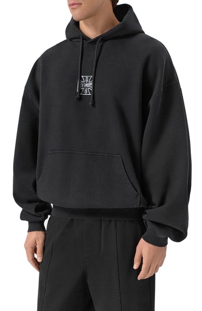 Хлопковое худи VETEMENTS черного цвета по цене 109500 руб., арт. MH27HD193B, фото 3 Хлопковое худи VETEMENTS, арт. MH27HD193B, фото 3