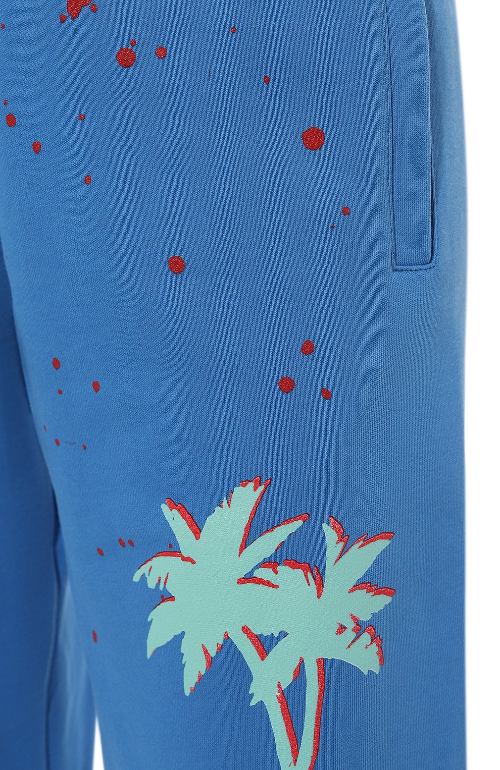 Хлопковые джоггеры COMME DES FUCKDOWN голубого цвета по цене 19950 руб., арт. CDFD2326, фото 5 Хлопковые джоггеры COMME DES FUCKDOWN, арт. CDFD2326, фото 5