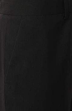 Мужские шерстяные брюки MOSCHINO черного цвета, арт. A0305/0217 | Фото 6 (Длина (брюки, джинсы): Стандартные; Материал внешний: Шерсть; Случай: Повседневный; Стили: Кэжуэл; Автоматизация ТО: Проставлено; Автоматизация состава: Проставлено)