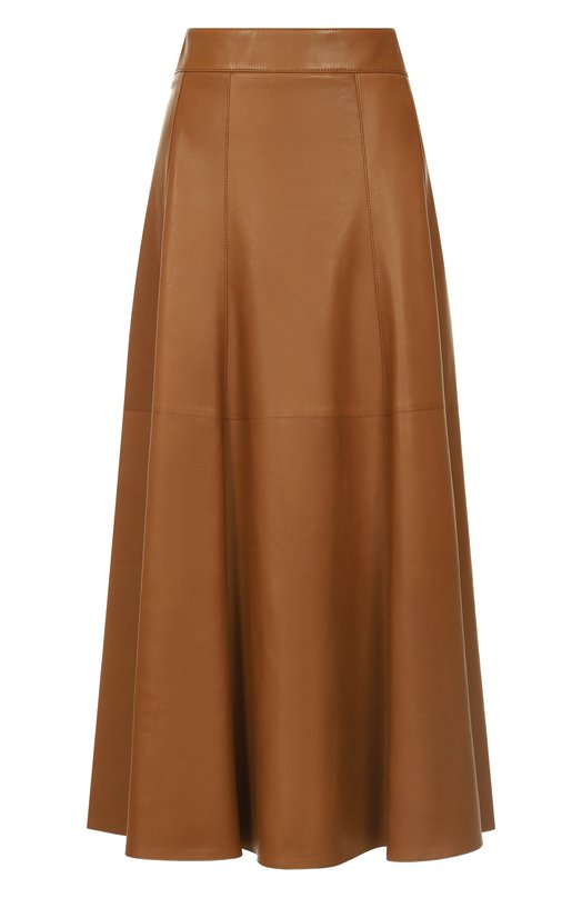 Кожаная юбка Saint Laurent 815238/Y50A2 Коричневый 815238/Y50A2