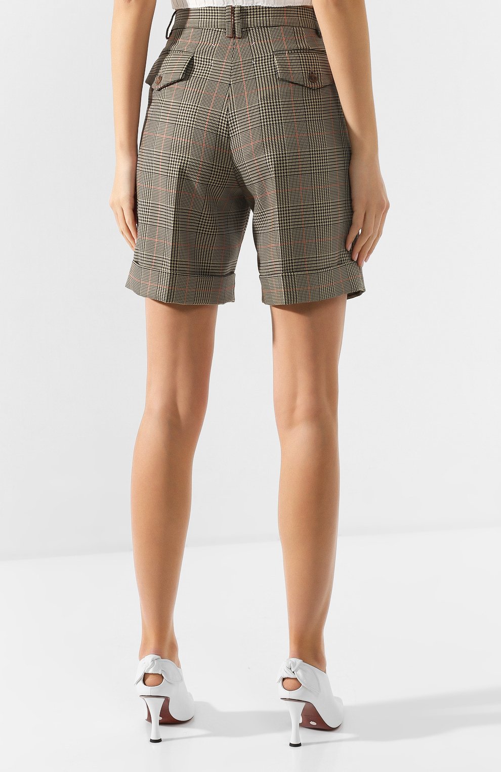 Шорты MAISON MARGIELA коричневого цвета по цене 59600 руб., арт. S51MU0051/S52581, фото 4 Шорты MAISON MARGIELA, арт. S51MU0051/S52581, фото 4