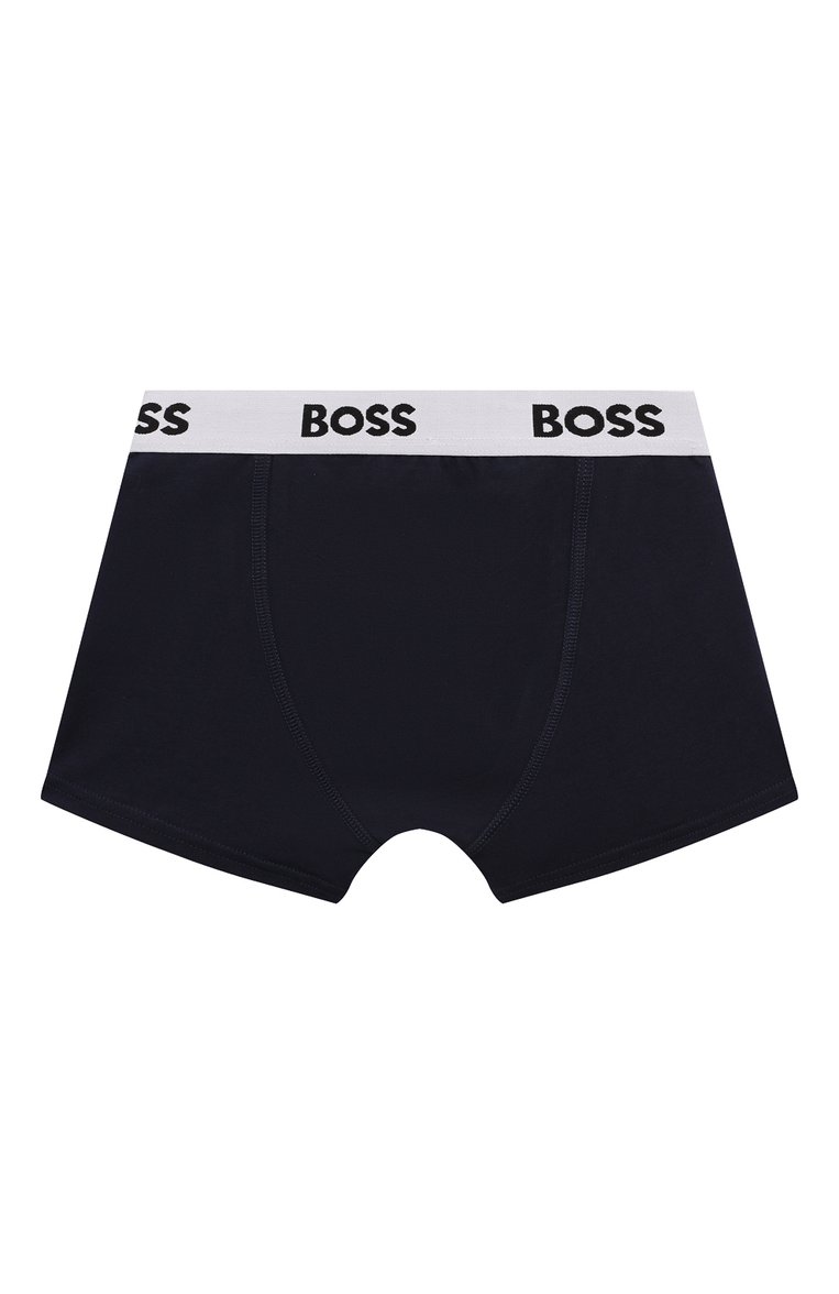 Детские комплект из двух боксеров BOSS разноцветного цвета, арт. J50974 | Фото 3 (Материал внешний: Хлопок; Рукава: Короткие; Ростовка одежда: 7 лет | 122 см, 9 лет | 134 см, 13 - 15 лет | 158 см, 12 лет | 152 см, 16 лет | 164 см, 5 лет | 110 см)