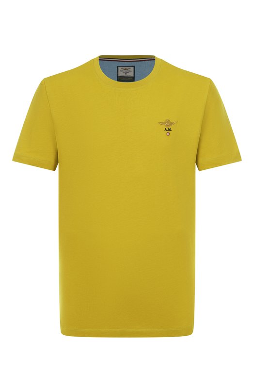 Хлопковая футболка Aeronautica Militare TS1580UJ00372 Жёлтый TS1580UJ00372