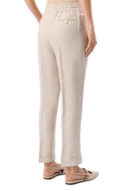 Льняные брюки KITON, арт. D37102K0635E05, фото 4