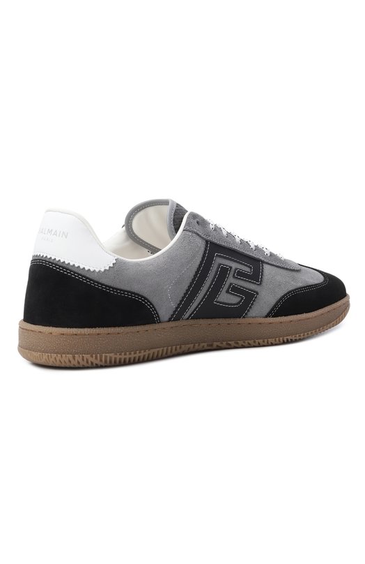 Замшевые кеды Swan Balmain GM1VI360/LGV0 Серый  GM1VI360/LGV0 Фото 4