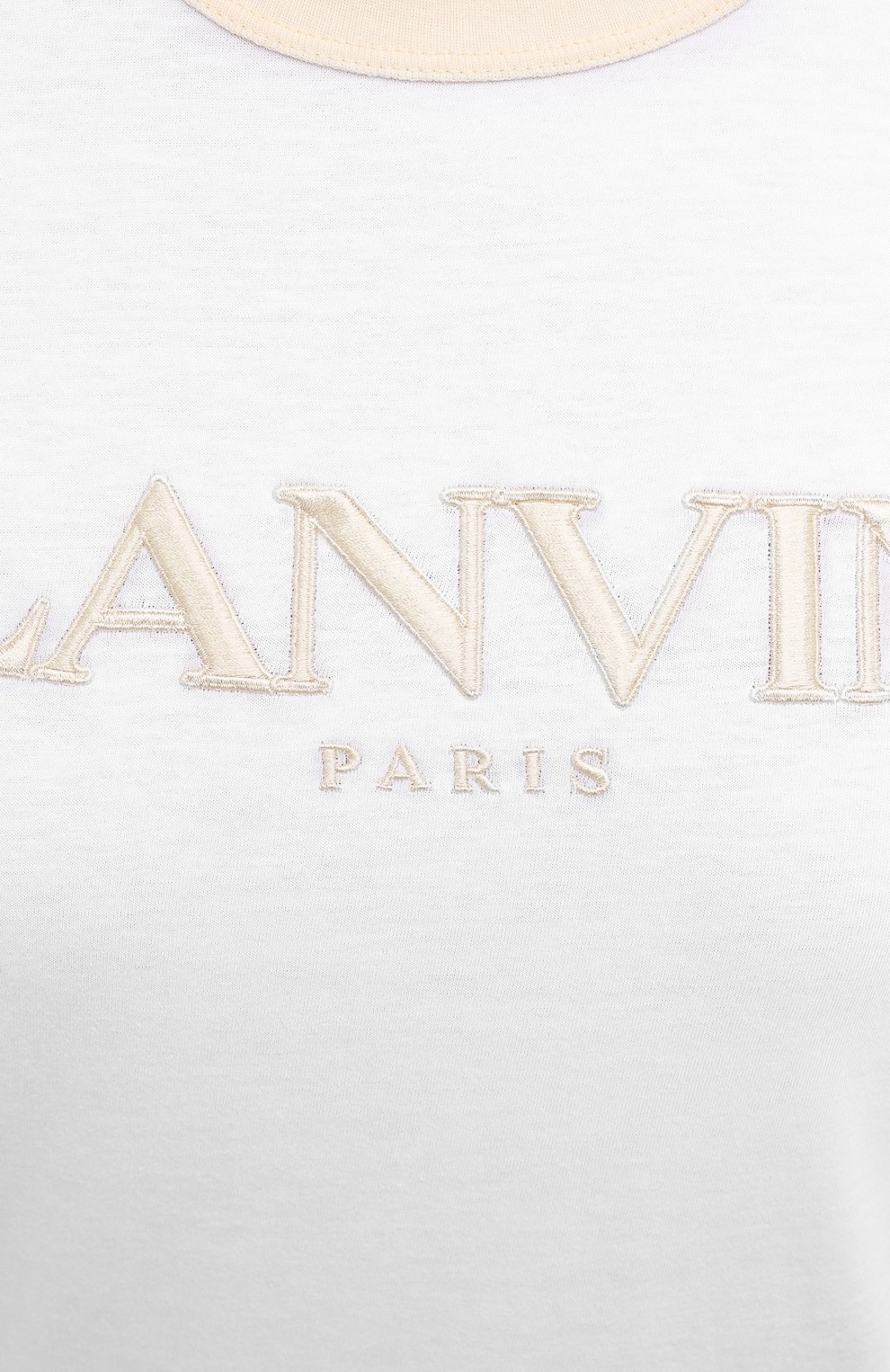 Хлопковая футболка LANVIN белого цвета по цене 24000 руб., арт. RW-T0688J-JR54-P21, фото 5 Хлопковая футболка LANVIN, арт. RW-T0688J-JR54-P21, фото 5