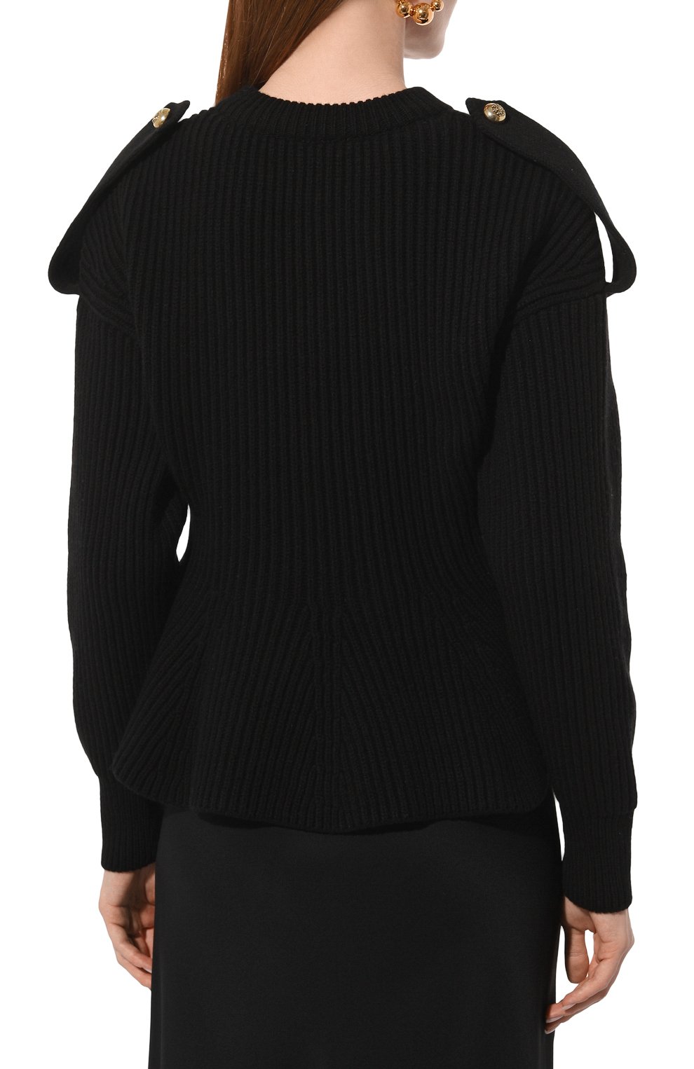 Кардиган из шерсти и кашемира ALEXANDER MCQUEEN черного цвета по цене 233500 руб., арт. 758564/Q1A6T, фото 4 Кардиган из шерсти и кашемира ALEXANDER MCQUEEN, арт. 758564/Q1A6T, фото 4