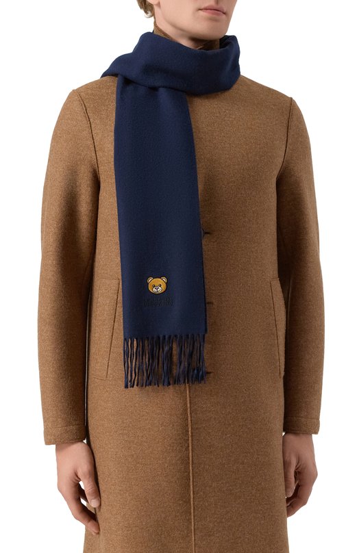 Шерстяной шарф Moschino 50124/M5783 Синий  50124/M5783 Фото 2