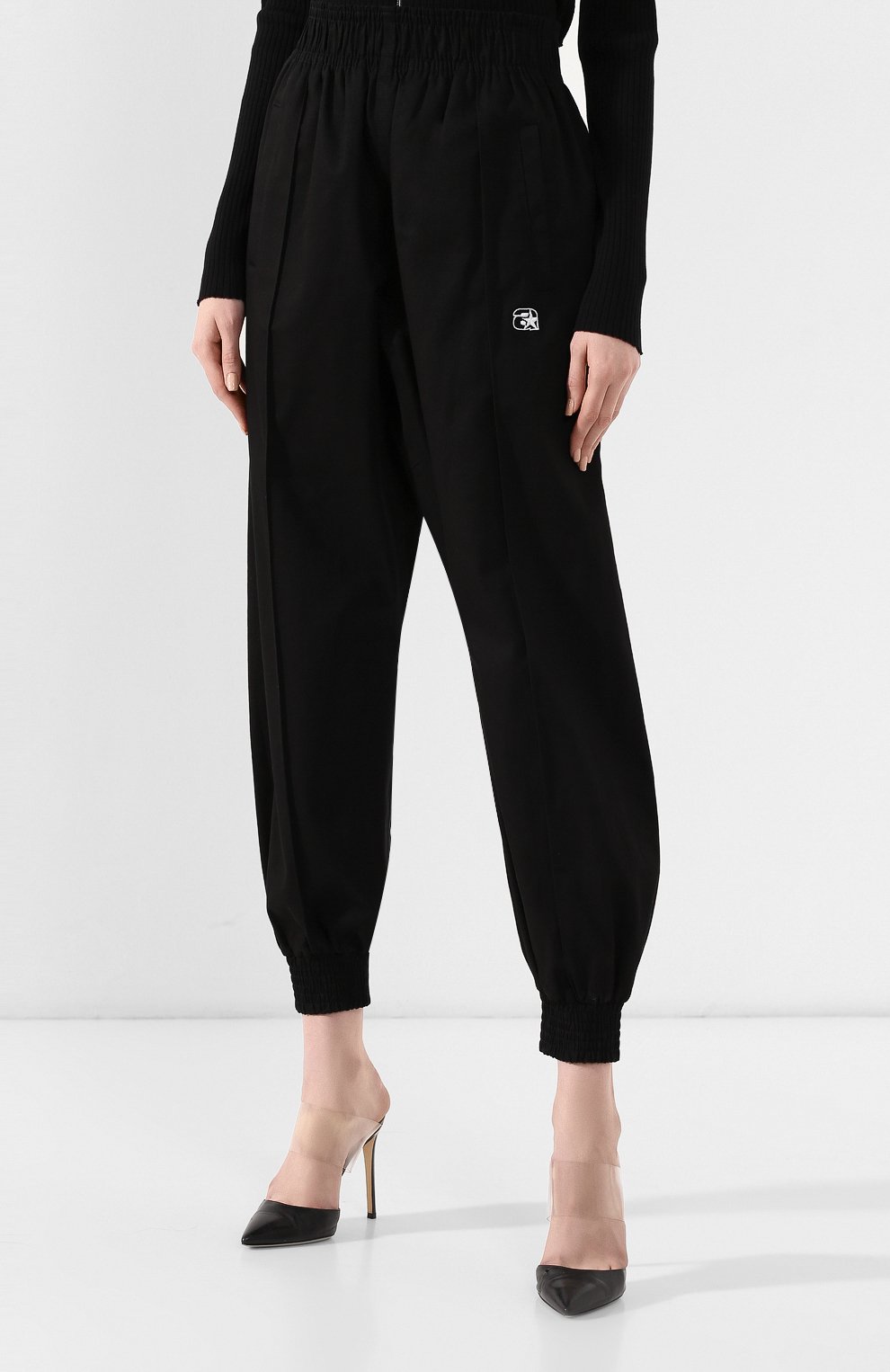 Хлопковые джоггеры ALEXANDER WANG черного цвета по цене 62500 руб., арт. 1W194123D3, фото 3 Хлопковые джоггеры ALEXANDER WANG, арт. 1W194123D3, фото 3