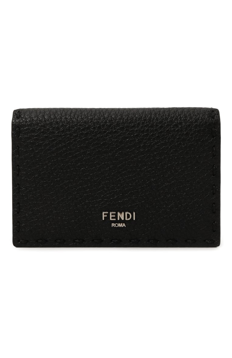 Мужской кожаный футляр для кредитных карт FENDI черного цвета, арт. 7M0222/AP3B/F0GXN | Фото 1 (Нос: Не проставлено; Материал: Натуральная кожа)
