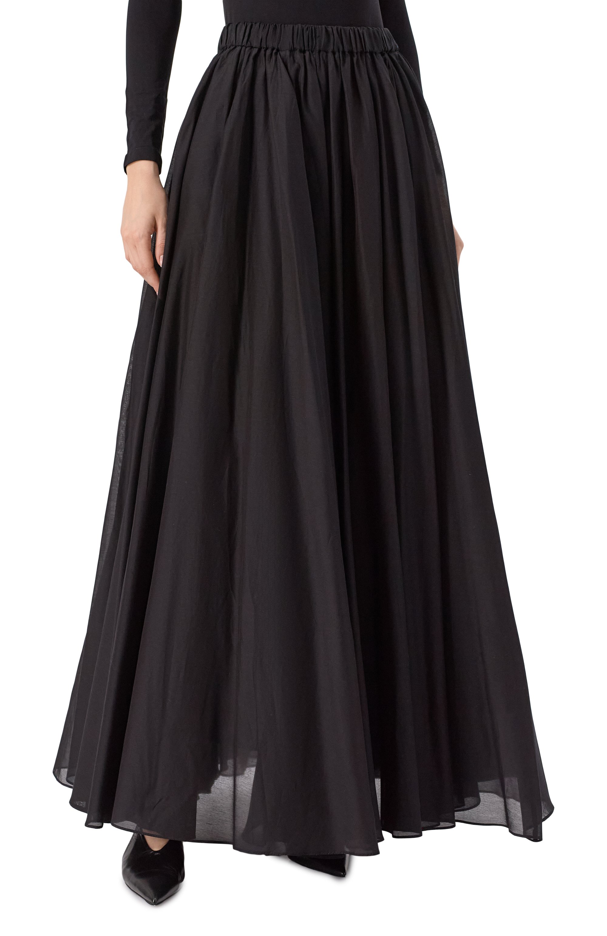 Юбка из хлопка и шелка CO черного цвета по цене 125000 руб., арт. 3374CSVS-S25, фото 3 Юбка из хлопка и шелка CO, арт. 3374CSVS-S25, фото 3